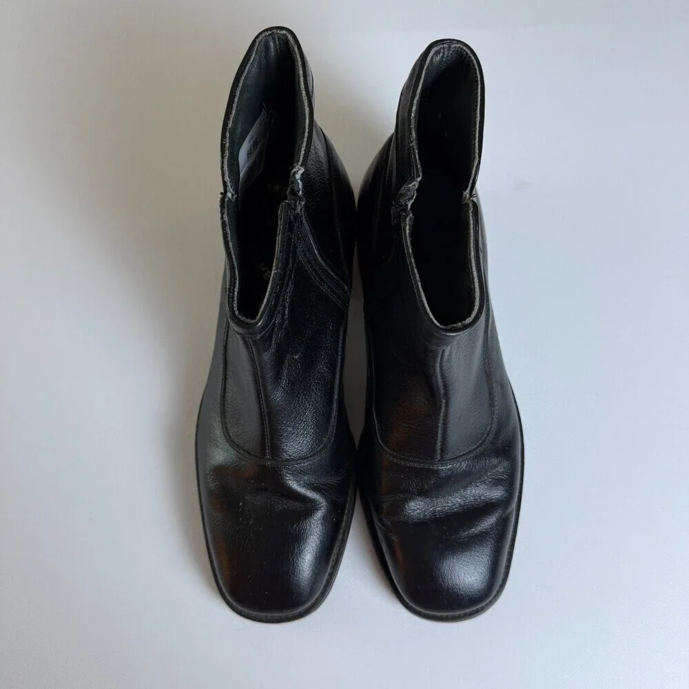 Vintage 60s 70s Side Zip Boots O'Sullivan Heel Union Made Men's 8EE (Extra Wide)